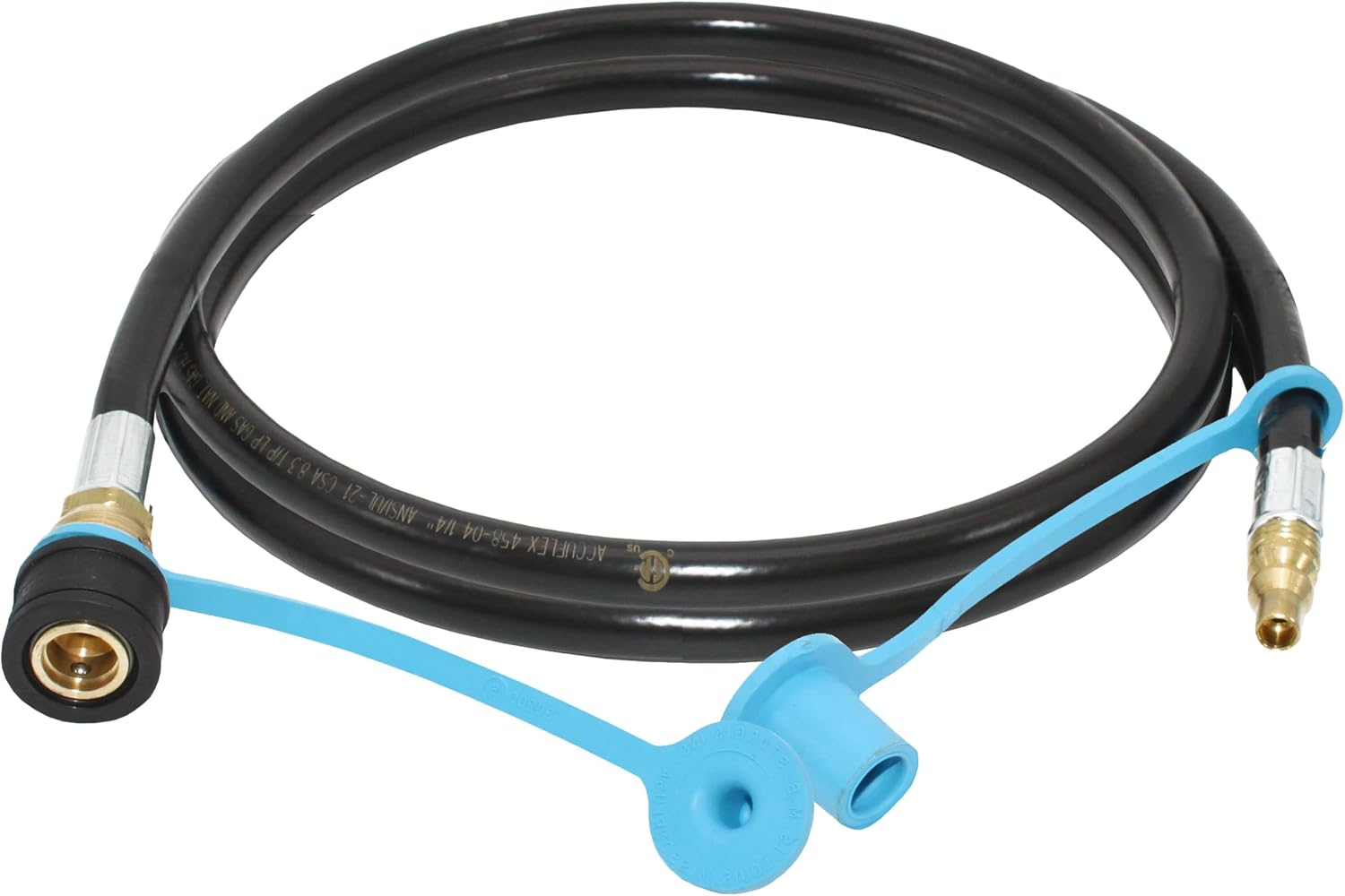 Flame King RV, Van, Trailer, Dual Quick Connect Hose, LP Gas Only, 72 Inch, 1/4 Inch ID - 100395-72 image number 3