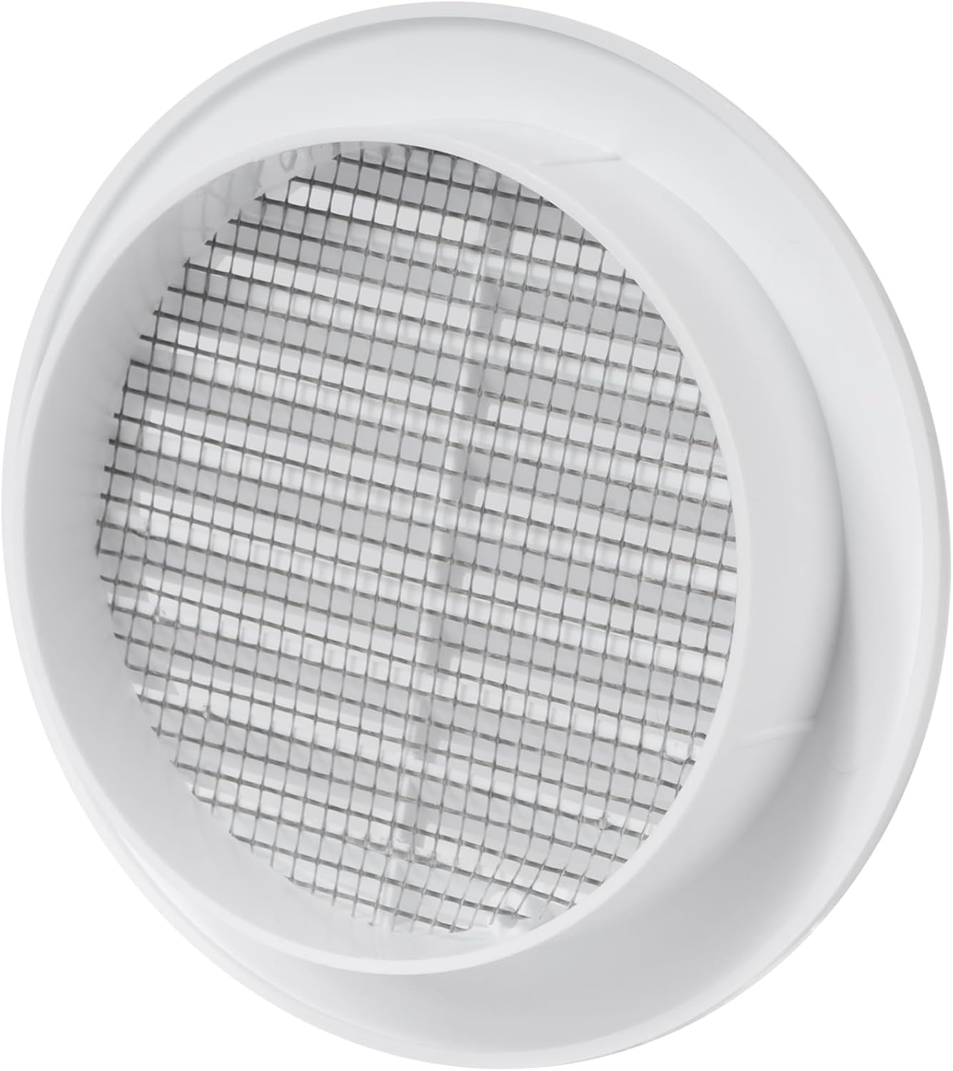 Vent Systems 2 Pack 90Mm White Air Vent Cover - round Air Vents - Grill Cover - Integrated Insect Protection - HVAC Vents for Bathroom, Home Office, Kitchen