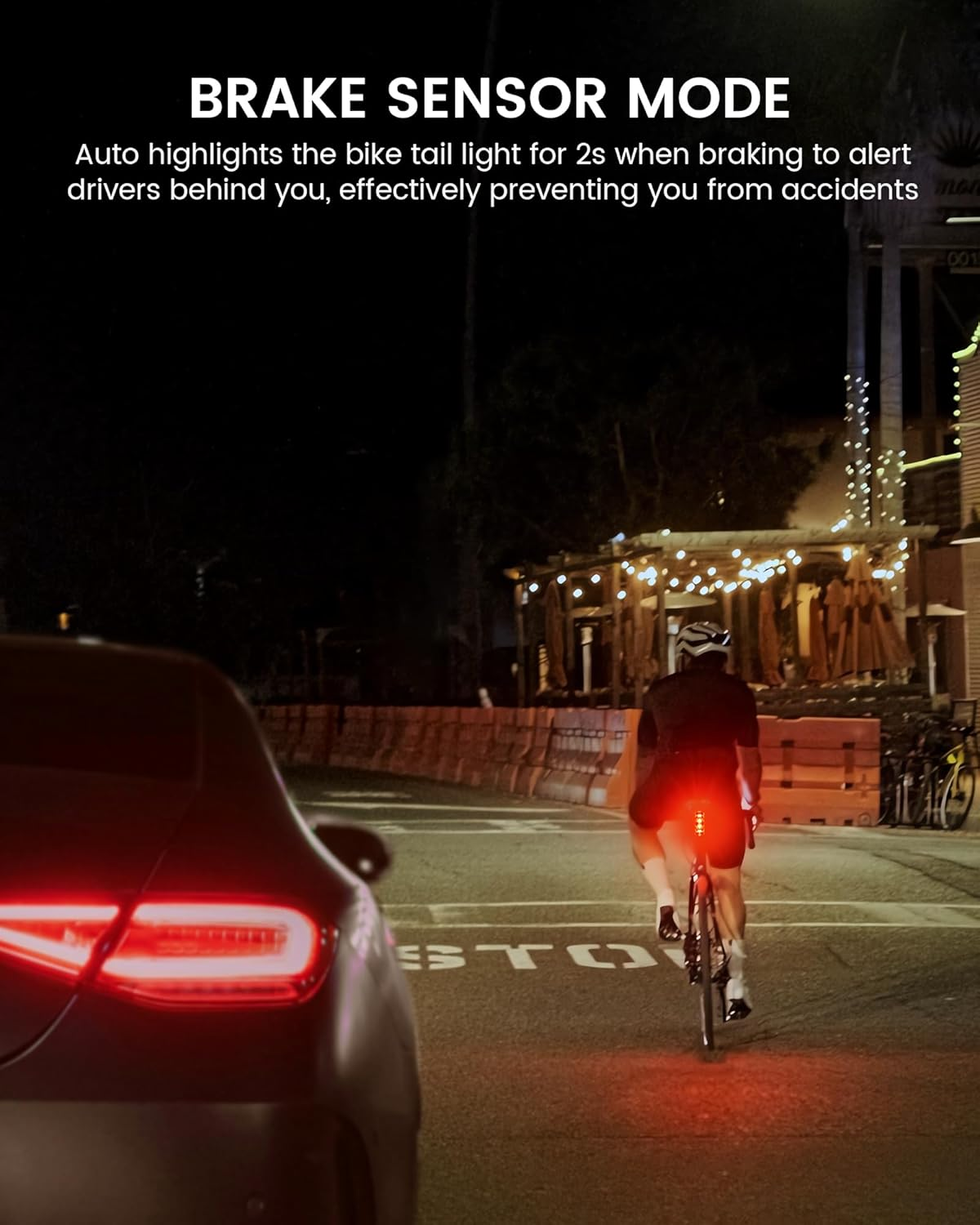 RAVEMEN TR150 Bike Tail Light with 3 Kinds of Install Ways,150 Lumens Rechargeable Bicycle Rear Safety Light for Daytime/Night Riding image number 5