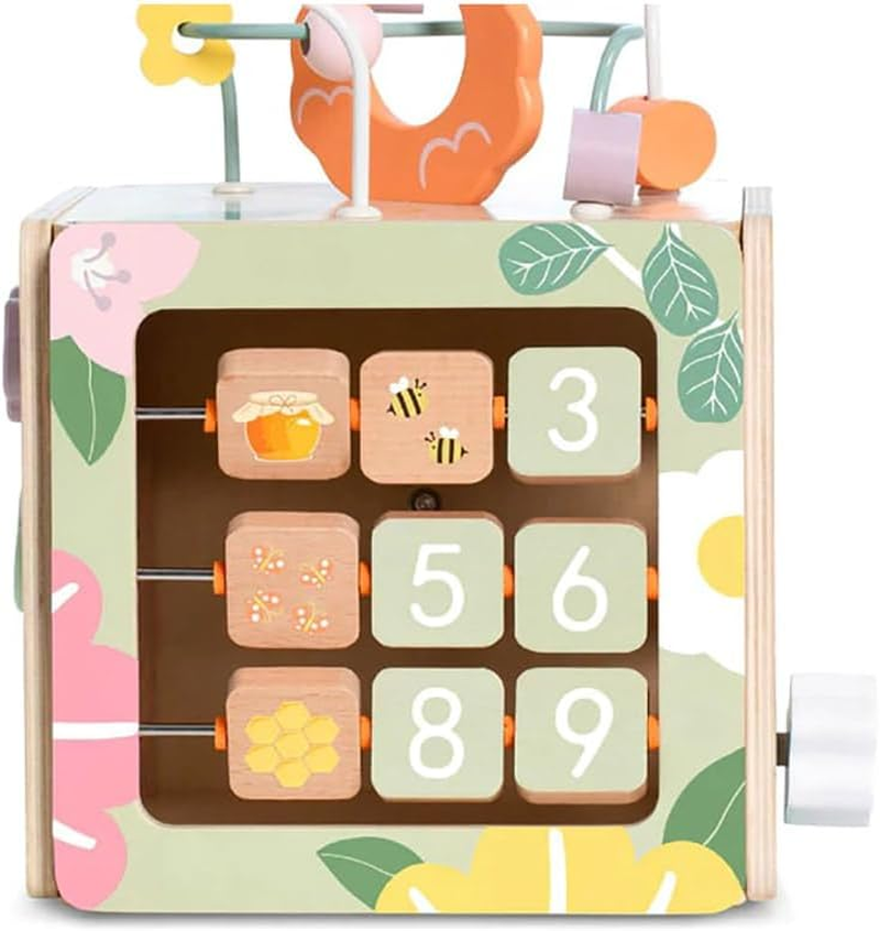 Classic World 5 in 1 Wooden Honeybee Activity Cube image number 3