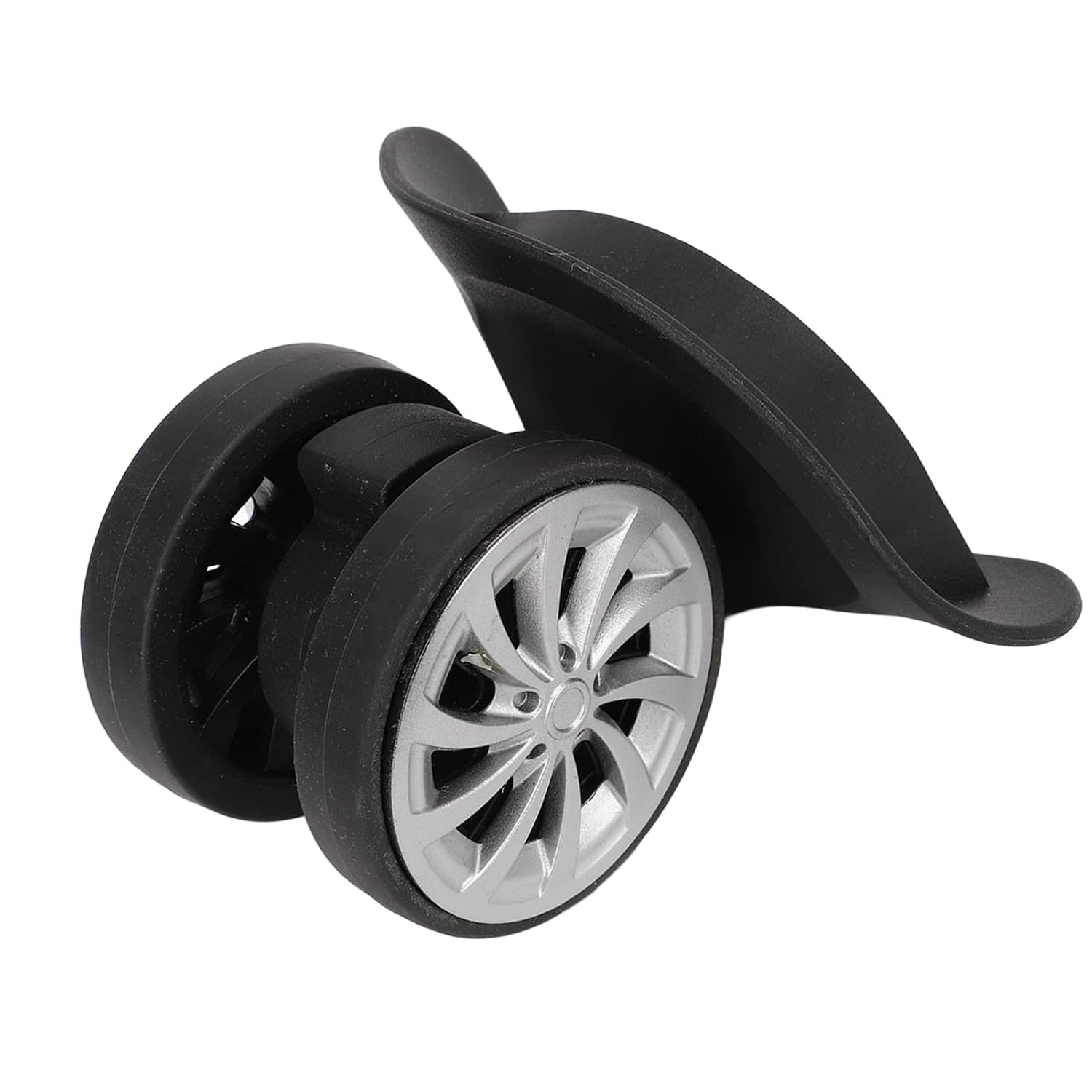 Luggage Caster Wheels, One Pair Suitcase Casters Nylon Black Luggage Wheels for Replacement Upgrade Travel 279G image number 4