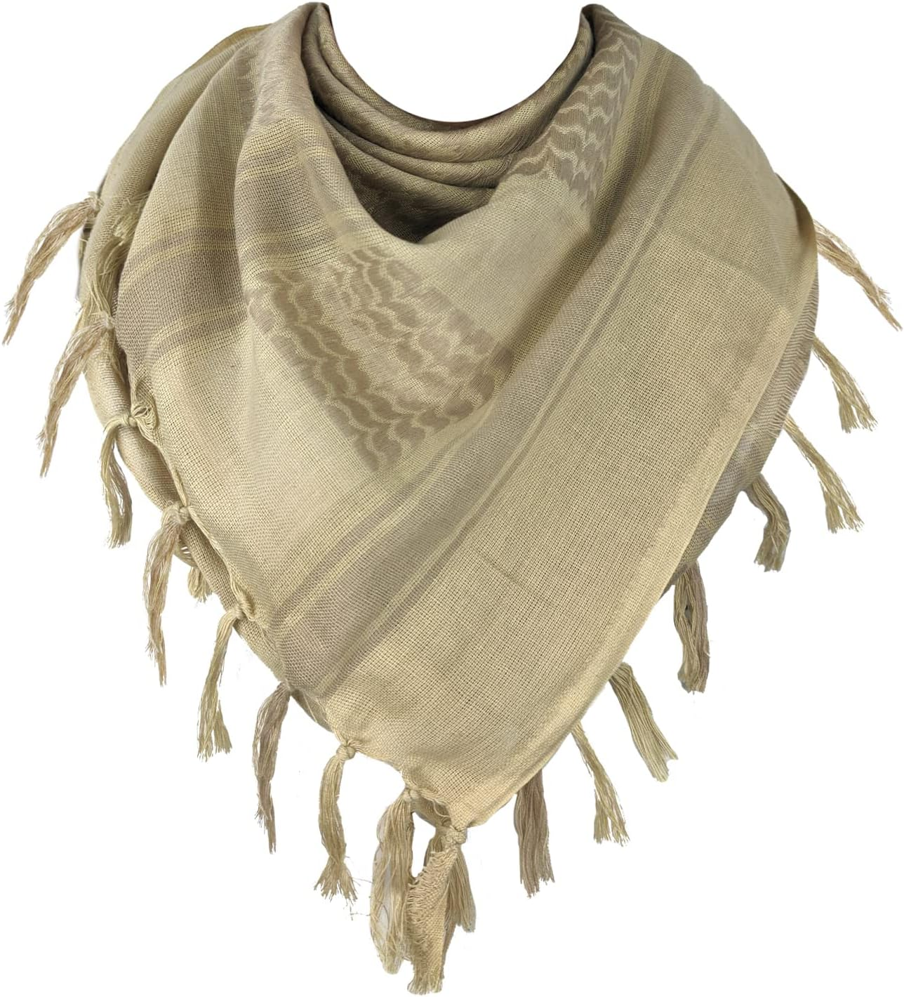 100% Cotton Military Shemagh Arab Tactical Desert Keffiyeh Thickened Scarf Wrap for Women and Men 43"X43"