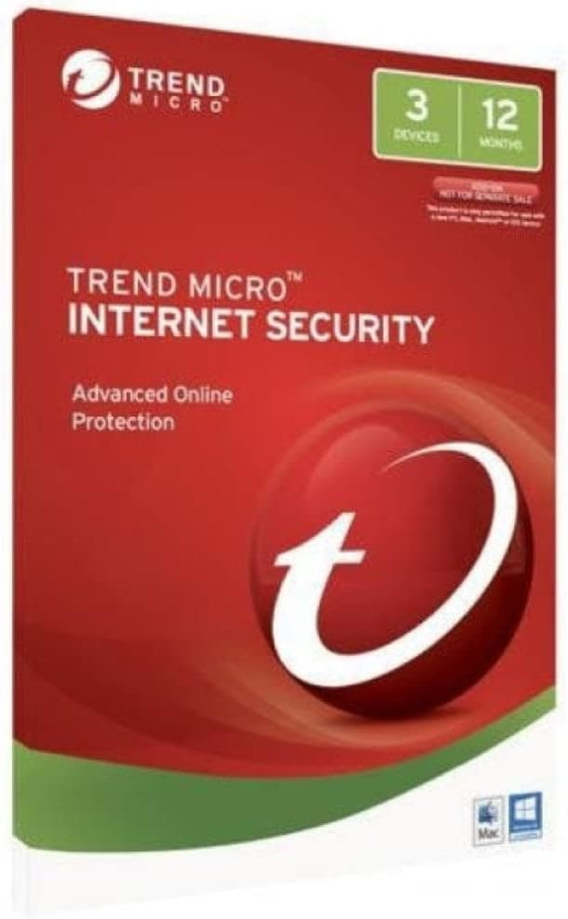 TREND MICRO INTERNET SECURITY 2019 | 3 Pc'S | 1 Year | PC | Registration Code - No CD