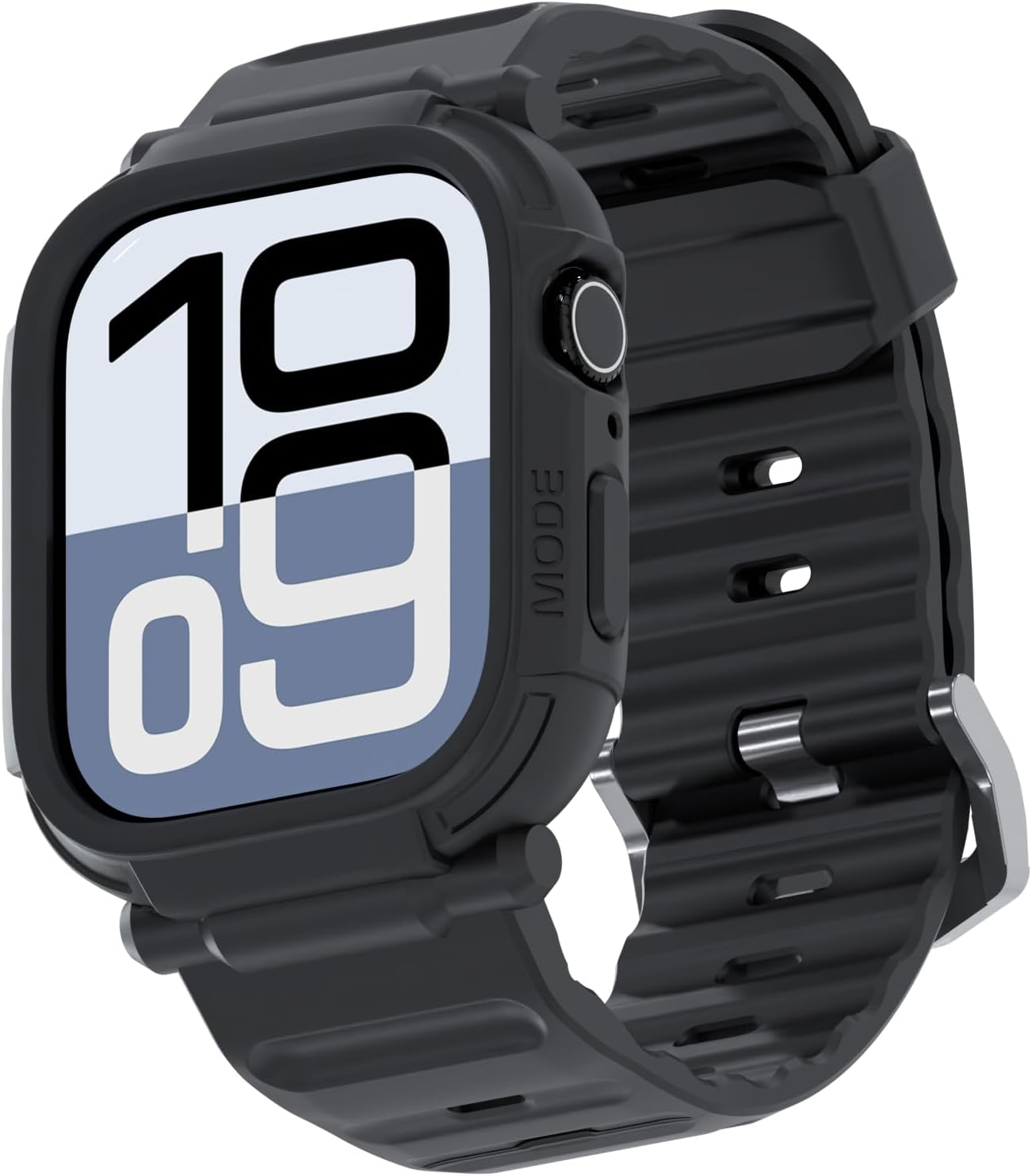 Elkson Made for Apple Watch 10 Bumper Case Band 46Mm Screen Protector Tempered Glass, Quattro Pro 2.0 Series Rugged for Iwatch, Military Grade Durable Protective Cover, Shock Proof, Black image number 3