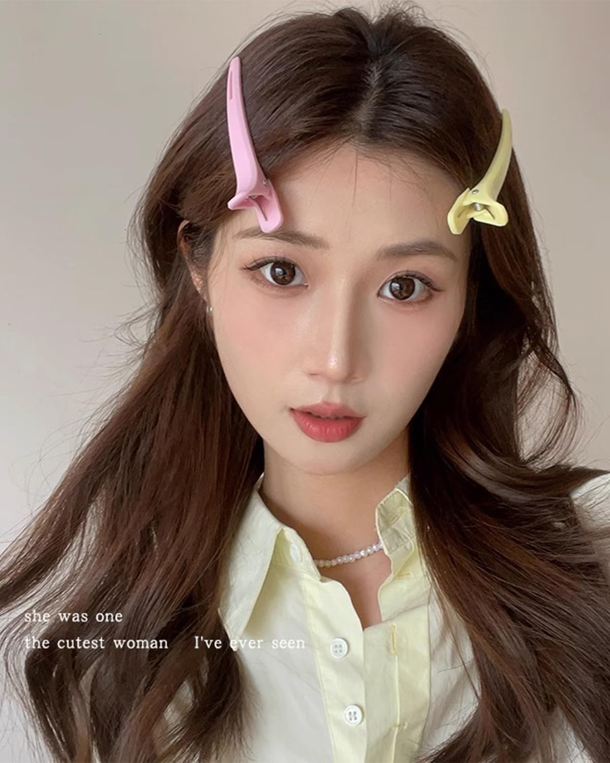 KGDUYC Pack of 6 Hair Clips Hairdresser, Hair Clips for Styling and Cutting, No-Trace Section Clips, Hairdresser with Silicone Band, Professional Salon Hair Clips, Hairdressing Supplies, Macaron Hair image number 3