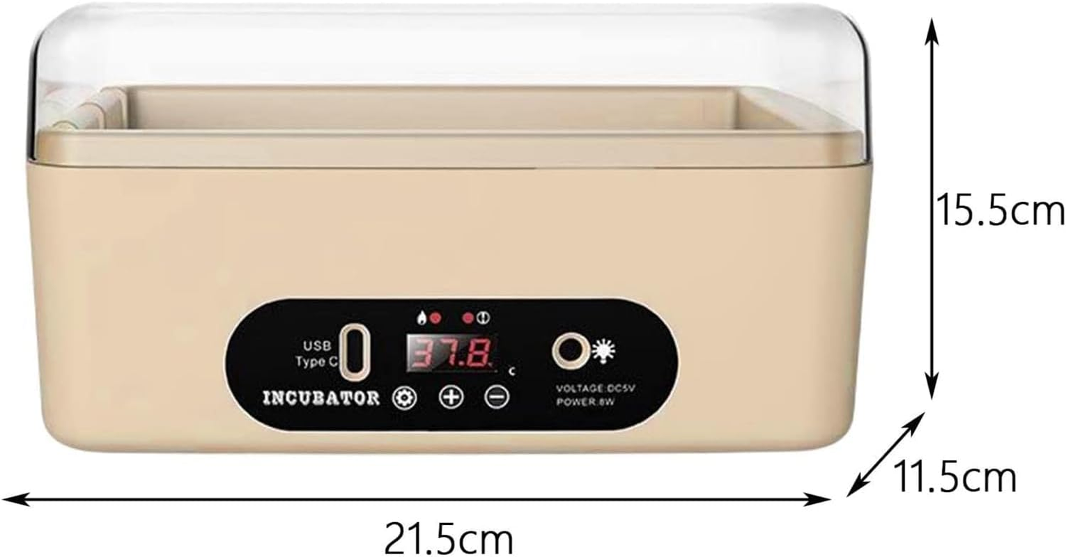 Chicken Egg Incubator, Automatic Egg Hatching Incubator, 4-6 Mini Digital Poultry Hatcher, with Automatic Egg Turning Temperature Control Humidity Display for Hatching Chicken Quail Duck Bird Eggs image number 6