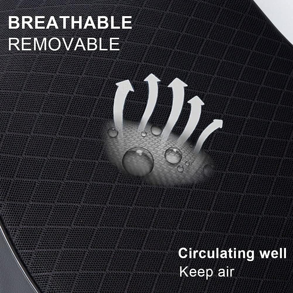 SEAHOME Car Seat Headrest Neck Rest Cushion - Ergonomic Car Neck Pillow Durable 100% Pure Memory Foam Carseat Neck Support - Comfty Car Seat Back Pillows for Neck/Back Pain Relief (Black 2Pcs) image number 5