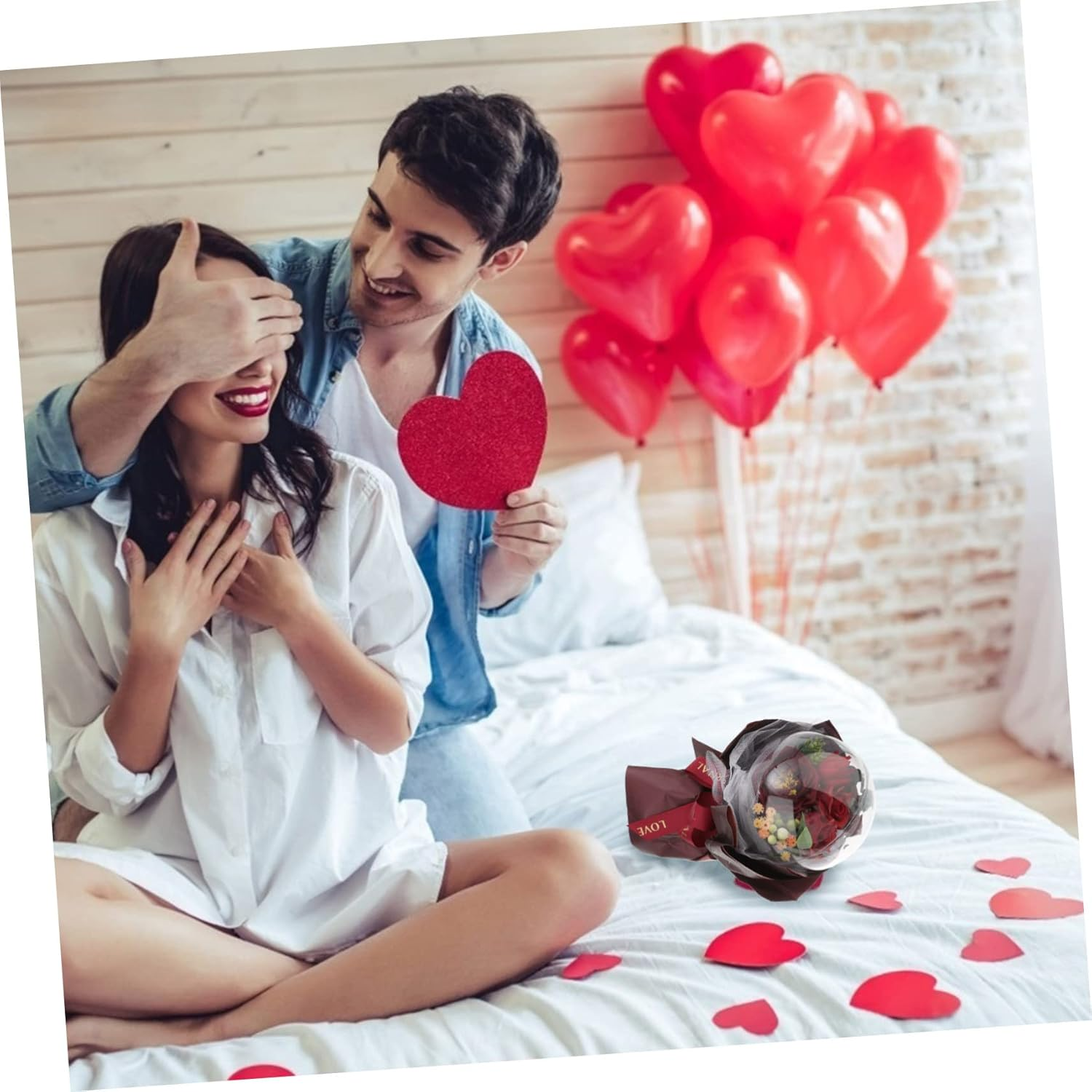 Healvian Flower Soap Bouquet for Decor Romantic Soaps Petals for Bath Valentines Day Gifts image number 3