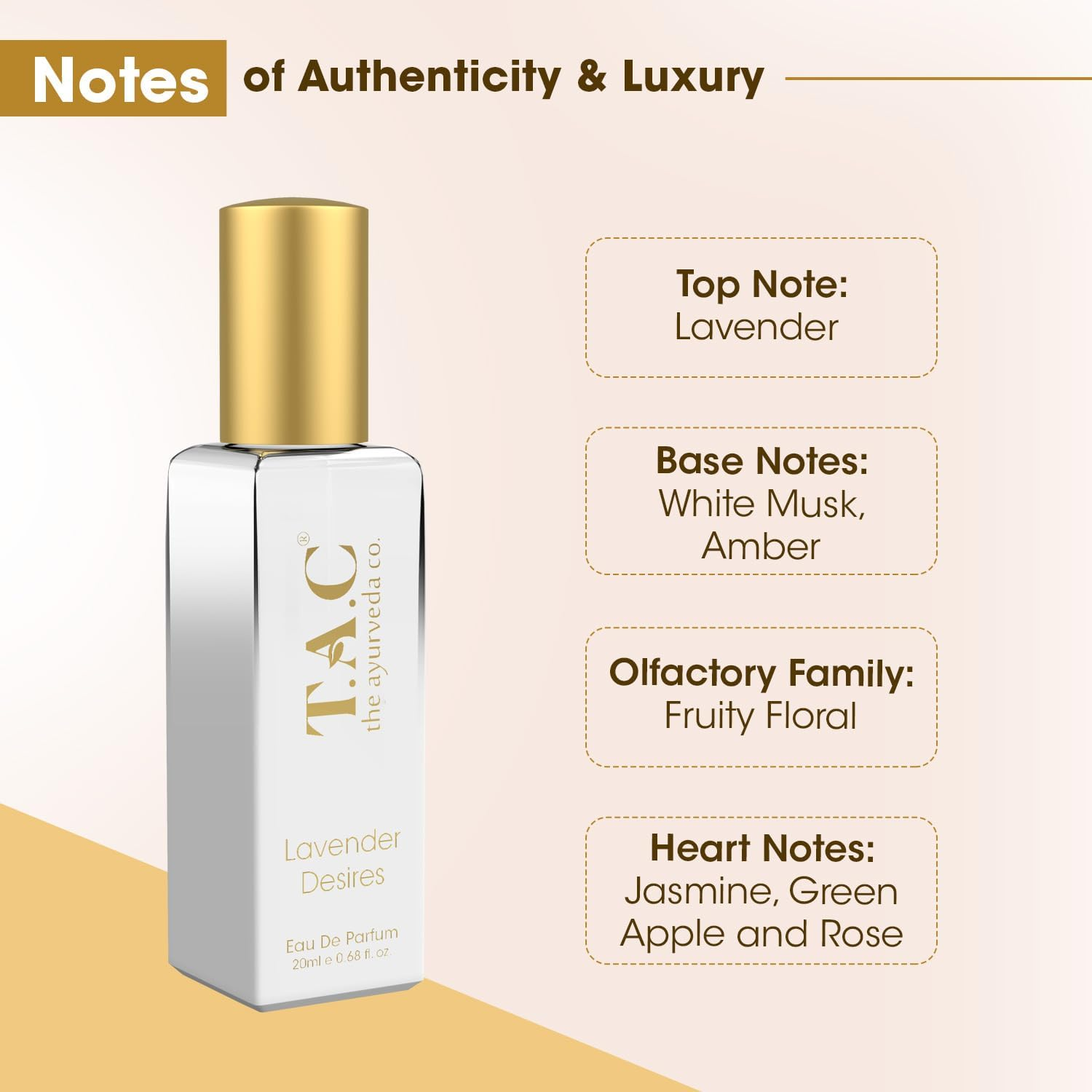 T.A.C - the Ayurveda Co. Lavender Desires Perfume, Eau De Parfum for Refreshing & Energizing, Long Lasting Fragrance - 20Ml image number 2