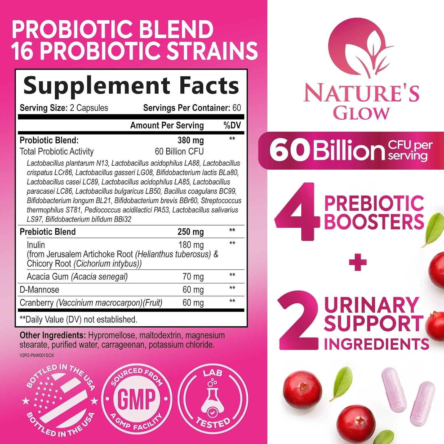 Probiotics for Women, Probiotic with 50 Billion CFU, Multi Strains to Support Immune, Digestive, Feminine Vaginal and Urinary Health, Shelf Stable, Delayed Release, No Soy Gluten Dairy - 120 Capsules image number 1