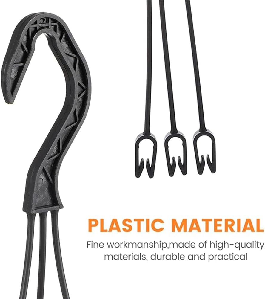 20 Pcs Black Plastic Hanging Basket Hooks,Flower Pot Hangers,Hanging Planter Holder, for Home Decor,Outside and Indoor Small Flower Pots