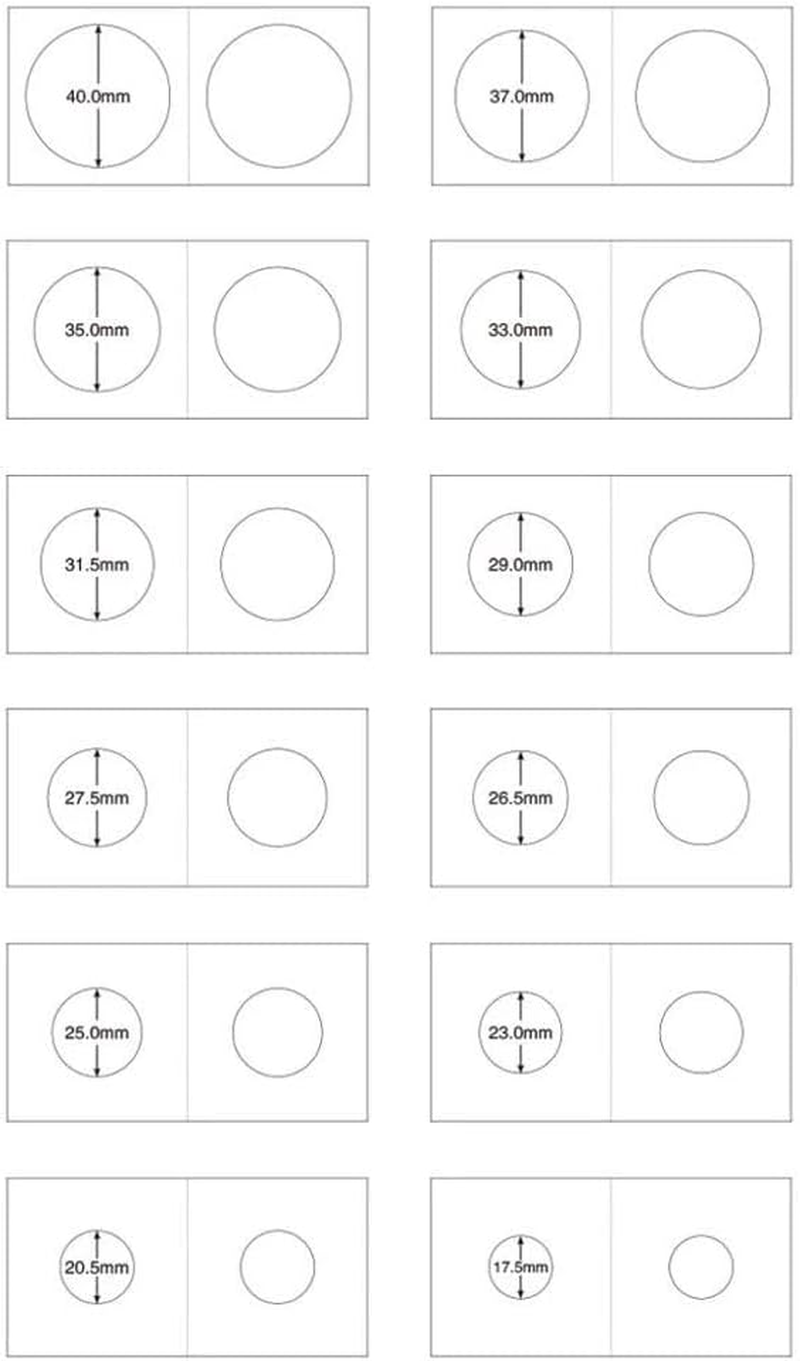 PCCB MINGT 100PCS White Cardboard Coin Holder Protector Display Storage Coin Flips Holder Card 2X2 for Coin Collection Supplies and Collecting (31.5 MM)