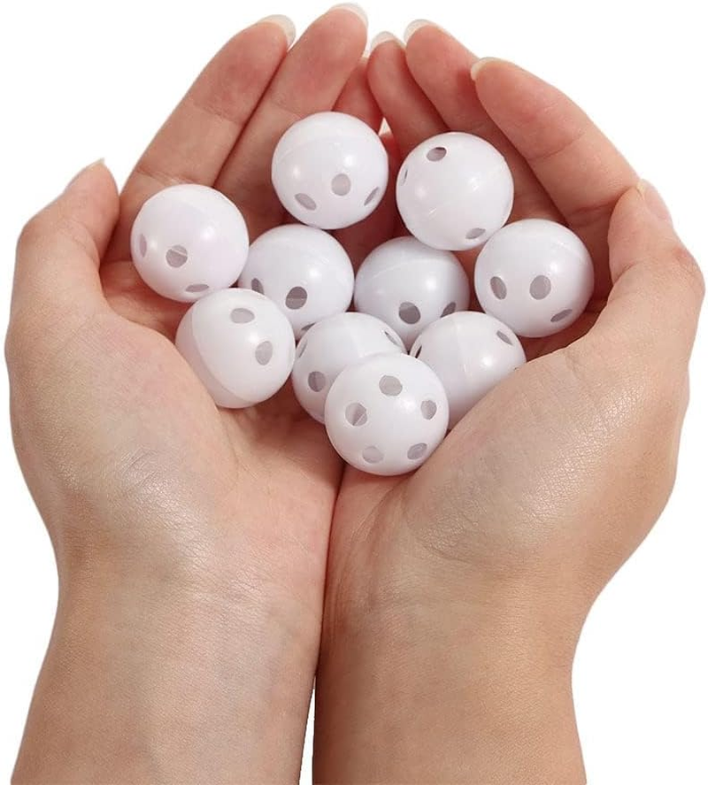 10 Pcs White Rattle Balls Inserts Rattle Box Repair Doll Noise Maker Noise Maker Insert Rattle for Animal Puppet Doll Pet Rattles and Plush Rings image number 3