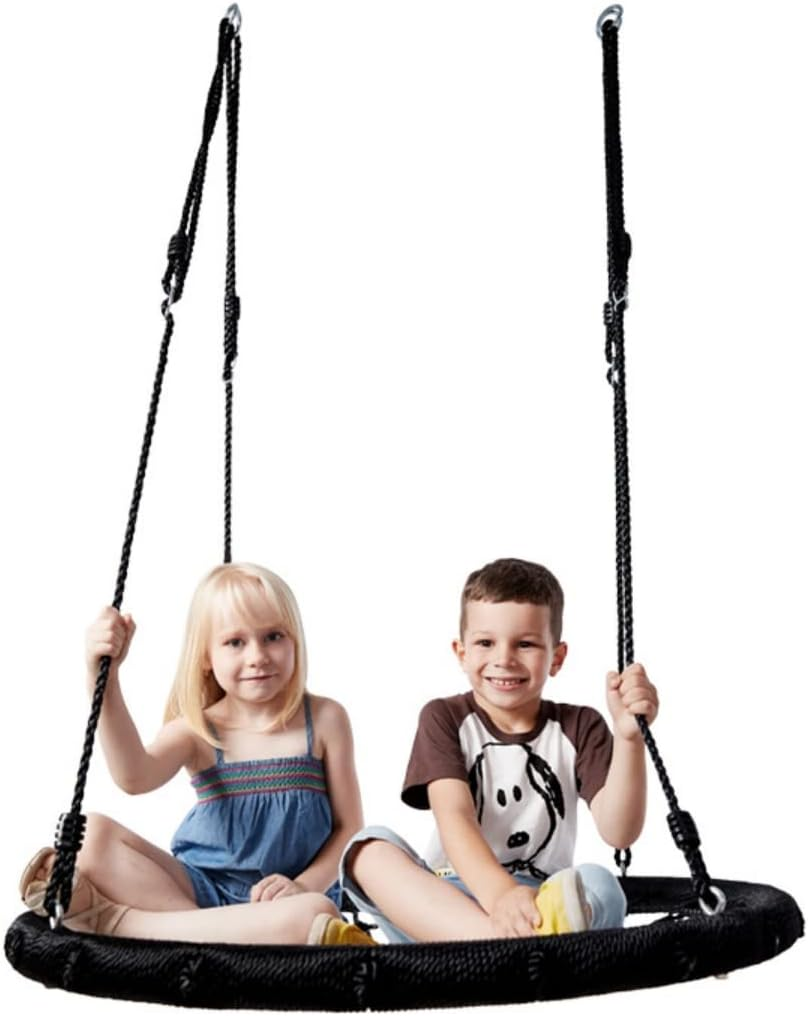 Kids Spider Web Tree Swing Net Swing Multi-Strand Ropes Support 660 Lbs 80 Inch Length Adjustable Platform Saucer Tree Hanging Swing Ropes for Replacement - Pack of 2 image number 3