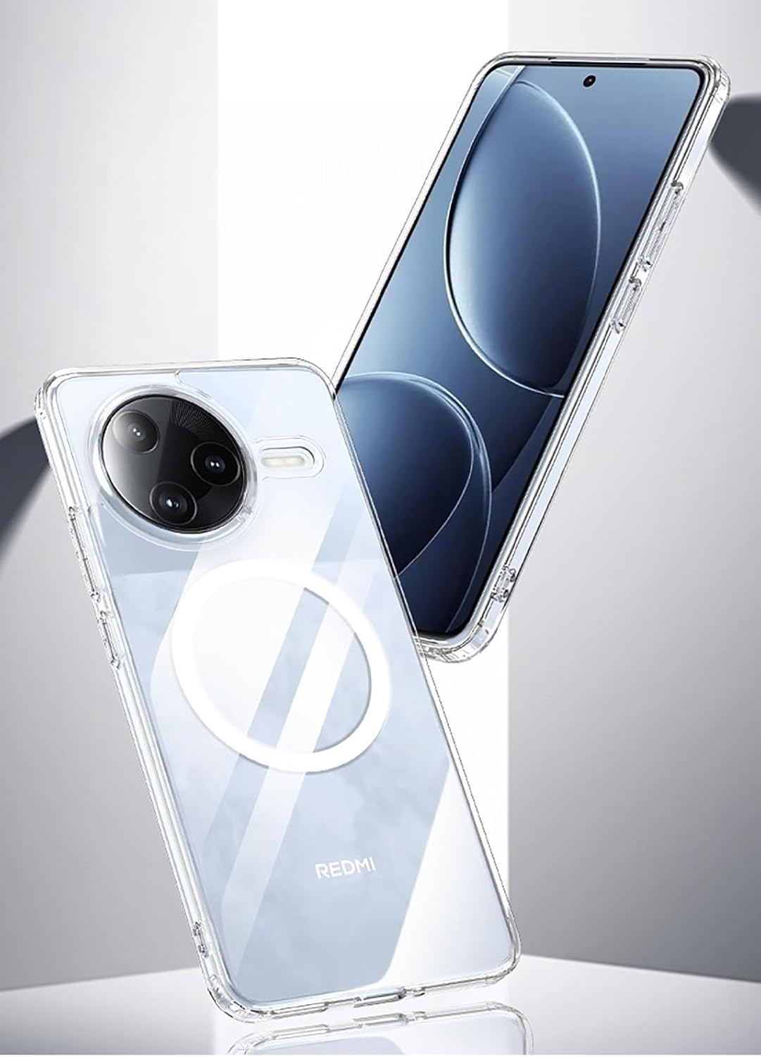 GIOPUEY Magnetic Mobile Phone Case for Xiaomi Poco F7 Ultra Case, Case Compatible with Magsafe, Matte PC Back + TPU Bumper Shockproof Protective Case - Black image number 6