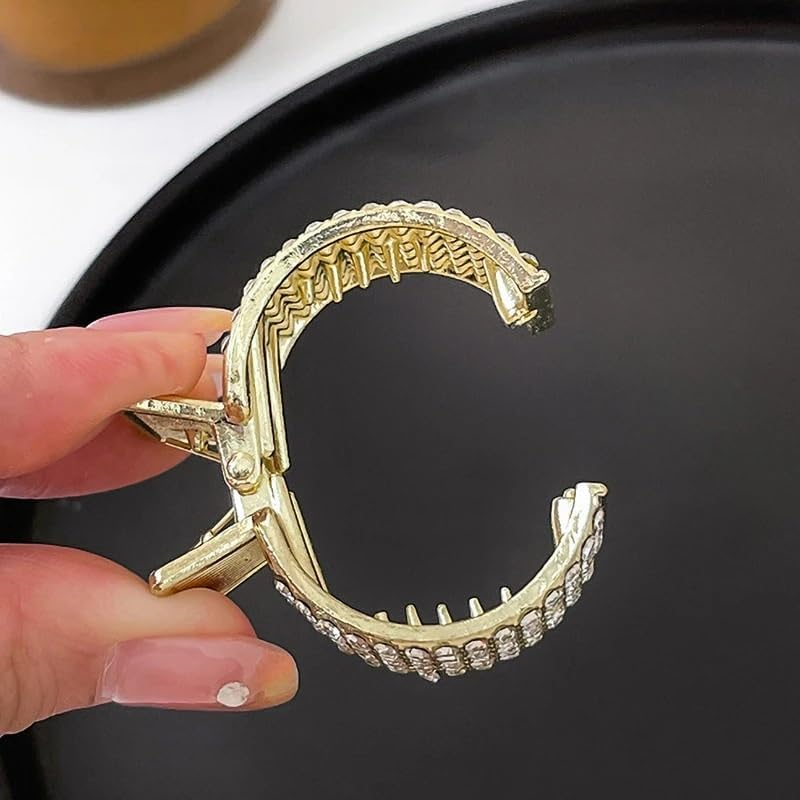 Hair Claw Clips High Ponytail Claw Clip Fixing Artifact High-End Headdress to Prevent Hair from Sagging Metal Small Clip Hair Accessories image number 1
