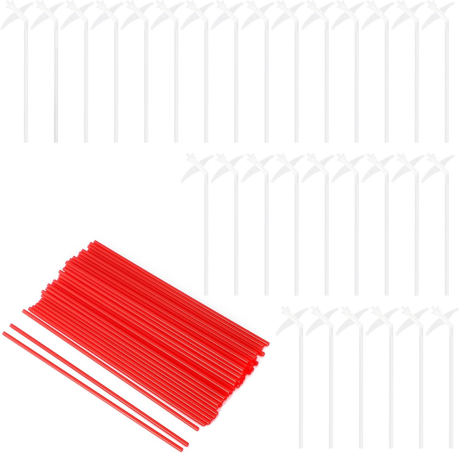 50Pcs Spray Can Replacement Straws with 30Pcs Foam Nozzles, 4.7 Inch Extension Tubes for Aerosol Spray Nozzles Plastic Straws for Paint Lubricant Cleaner Foam in Narrow Spaces image number 5