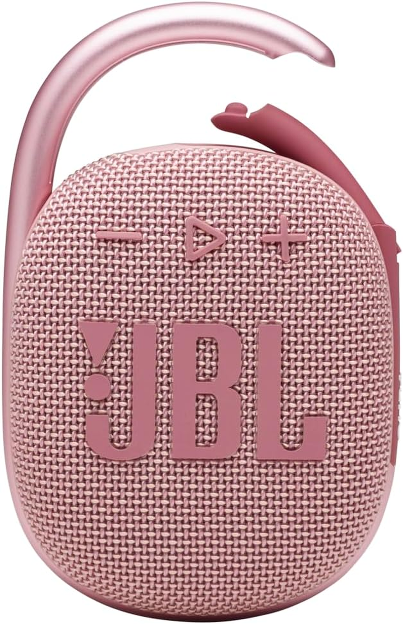 JBL Clip 4, Rich JBL Original Pro Sound, Bold Style and Ultra-Portable Design, Upgraded Integrated Carabiner, IP67 Waterproof and Dustproof, Wireless Bluetooth Streaming, Pink image number 3