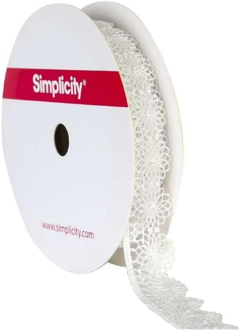 Simplicity Tatting Lace, White, 90 Cm Length X 15.9 Mm Width image number 1