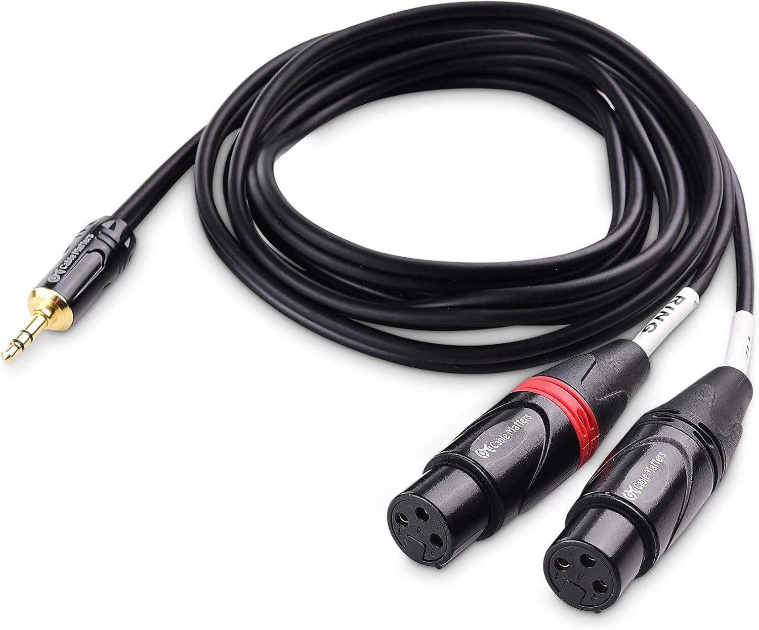 Cable Matters 3.5Mm 1/8 Inch TRS to 2 XLR Cable 6 Ft, Male to Female Aux to Dual XLR Breakout Cable image number 4