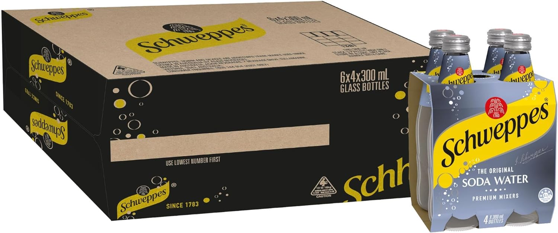 Schweppes Soda Water, 12 X 1.1L