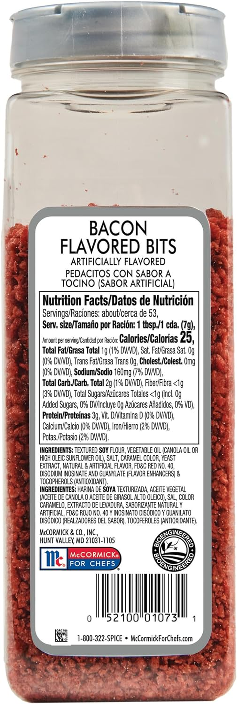 Mccormick Culinary Bacon Flavored Bits, 13 Oz - One 13 Ounce Container of Bacon Bits to Sprinkle on Salads, Soups, Vegetables, Breakfast Bowls and More image number 3