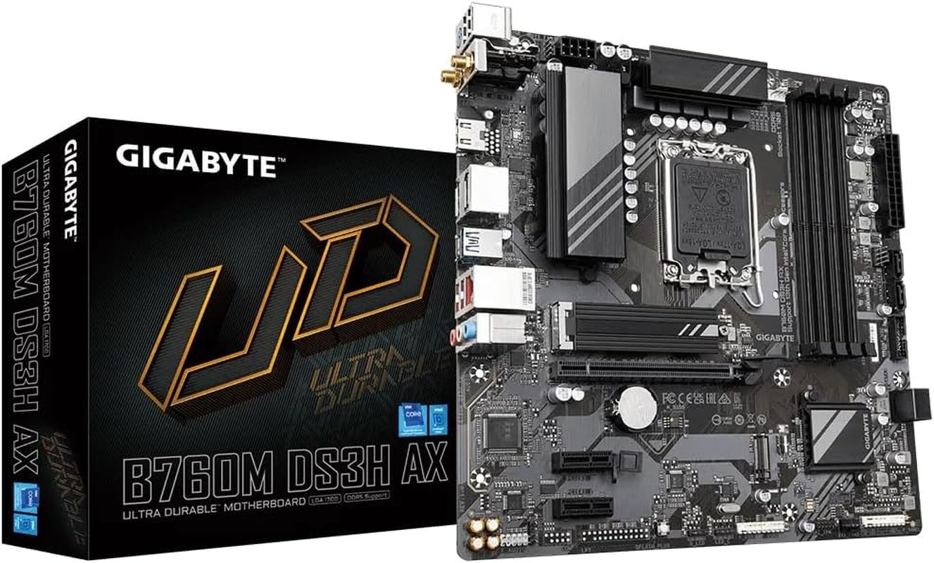 Gigabyte B760M DS3H AX Intel LGA 1700 Matx Motherboard