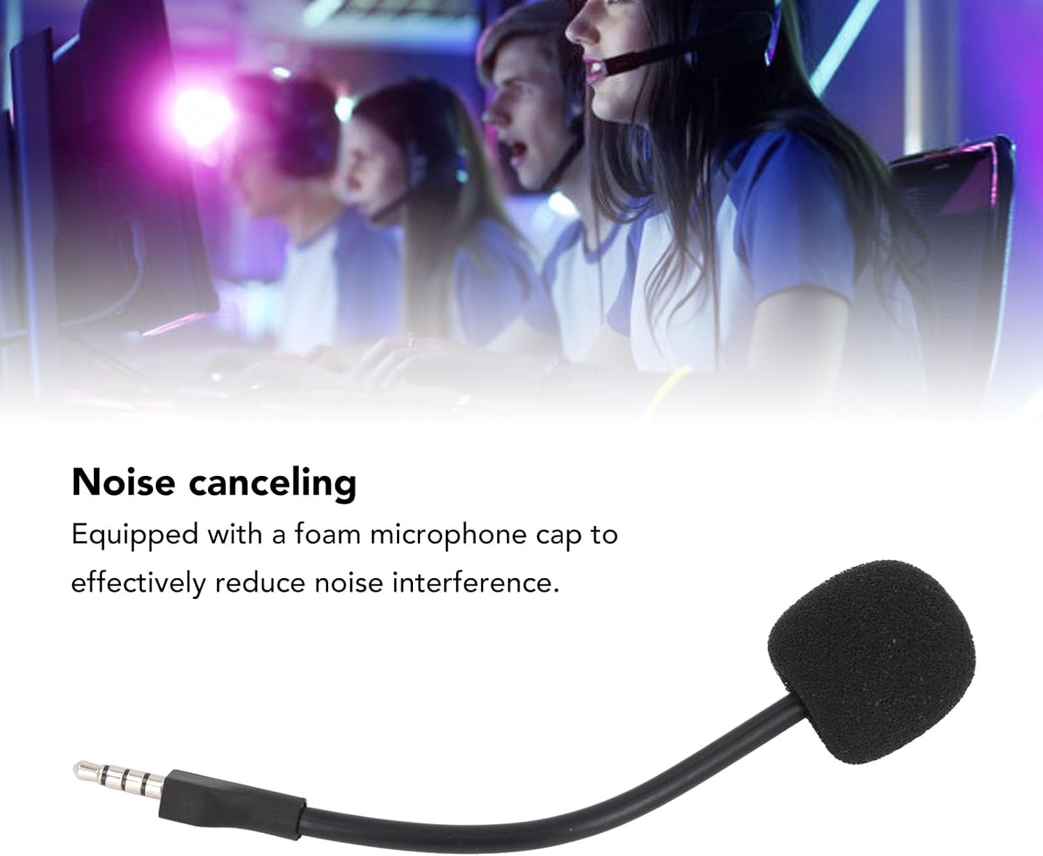 Microphone Replacement for Arctis 1 Headset, 3.5Mm Detachable Microphone Boom Mic Replacement Noise Cancelling