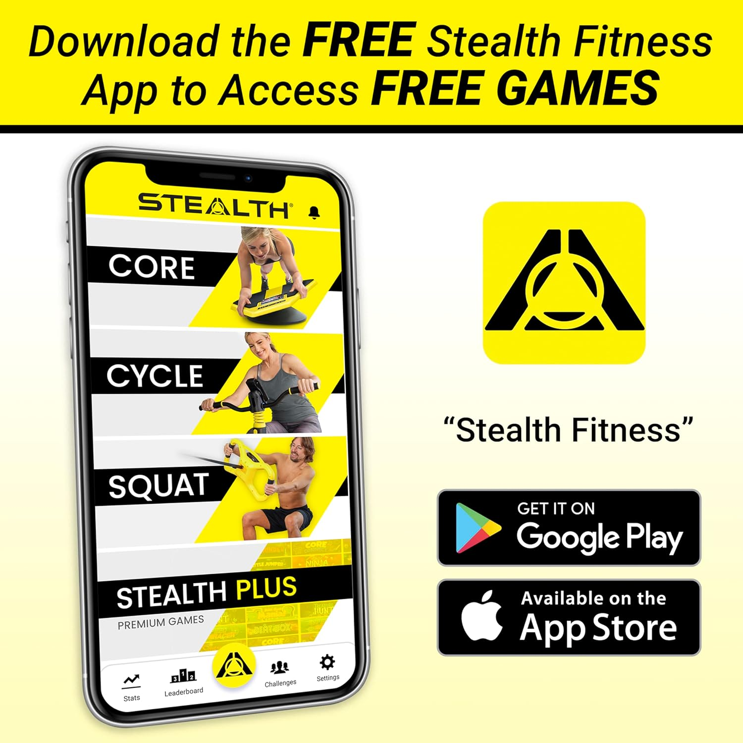 Stealth Core Deluxe Trainer - Turn Fitness into a Fun Game - Get Strong Sexy Abs and Lean Core Playing Games on Your Phone; Free Ios/Android App; 4 Free Mobile Games Included; Dynamic Abs & Core Training; Only 3 Minutes a Day image number 3