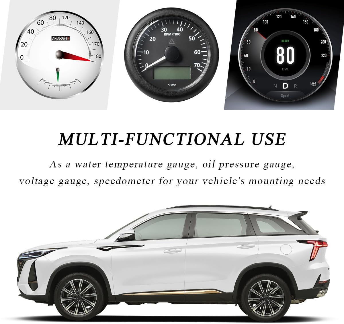 Povtii Single Gauge Mounting Panel, 2.1 Inch Gauge Mounting Panel Bracket Pod with Single Hole, Metal Gauge Pillar Bracket Holder for Most Vehicles' Dashboard, Car Accessories image number 3