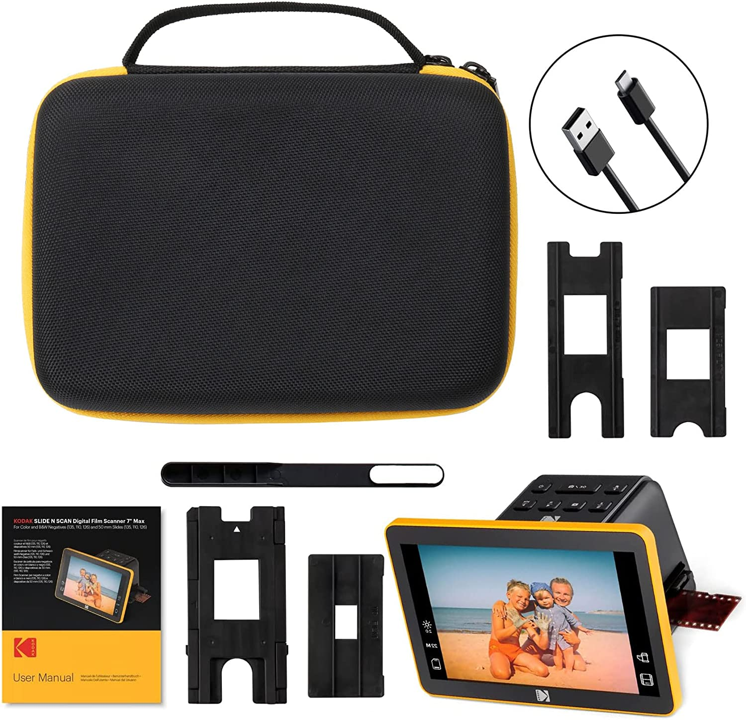 Khanka Hard Travel Case Compatible with Kodak Slide N SCAN Digital Film Scanner 7" Max RODFS70, Case Only