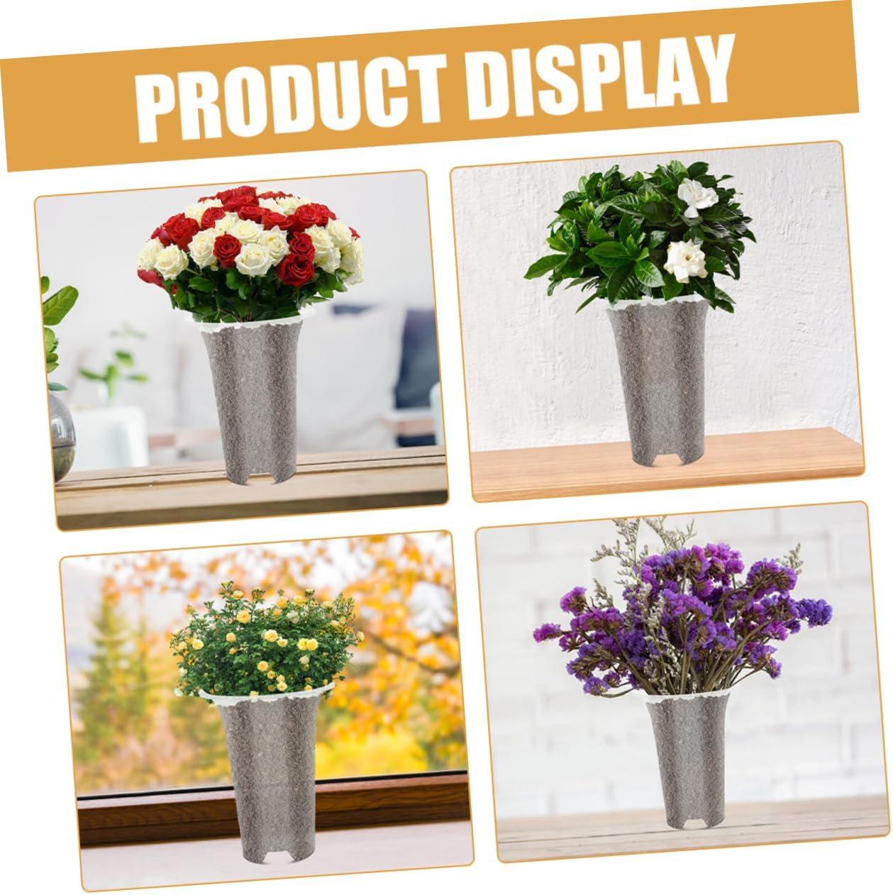 8Pcs Pp Material Orchid Pot Planters Flower Pots Side for Succulent Planting Decor image number 1