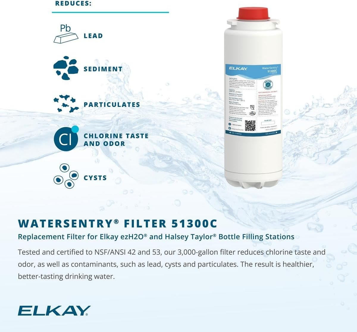 Elkay 51300C_3PK Watersentry plus Replacement Filter (Bottle Fillers), 3-Pack image number 5