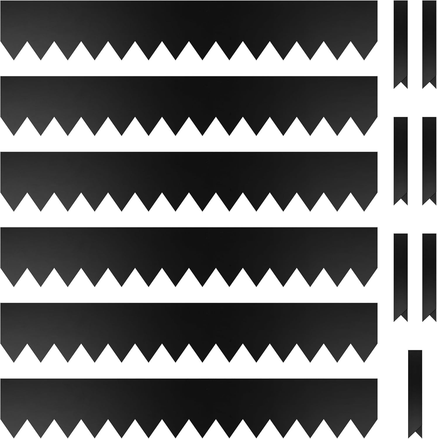 10M Corten Steel Pre-Rusted Garden Lawn Edging Border - 10-Pack Metal Landscape Edging Strips - Heavy Duty Hammer-In Corten Steel Rust Border with 11 Clips - 10M Total Length (Black, 11.43Cm/4.5'')