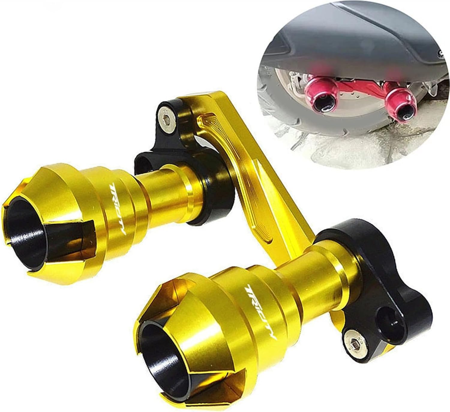 Muffler Pipe Frame Protection Frame Slider anti Crash Protector for Yamaha Tricity 155 Tricity155 Accessories (Color : Gold) image number 1