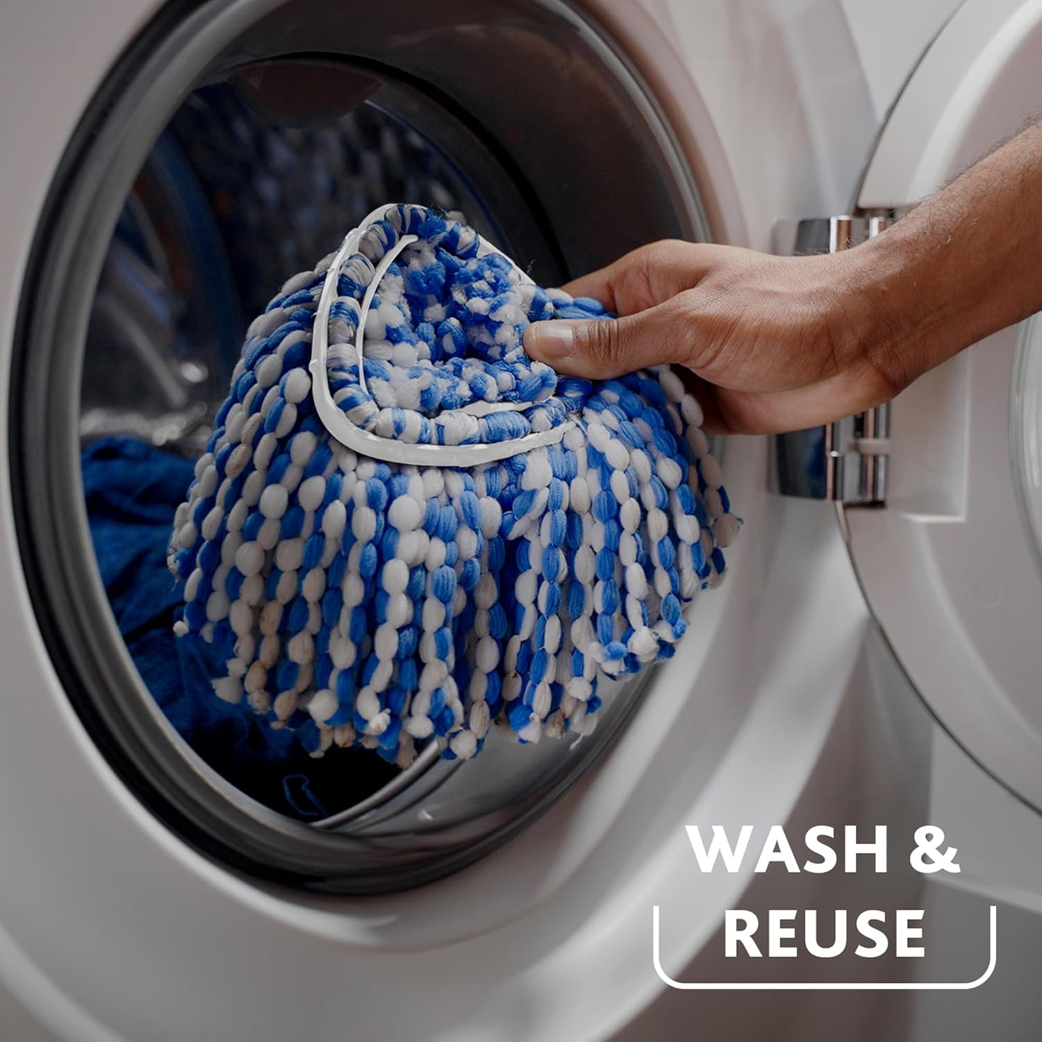 O-Cedar Easywring Rinseclean Spin Mop Microfiber Refill, 1-Pack, Blue image number 6