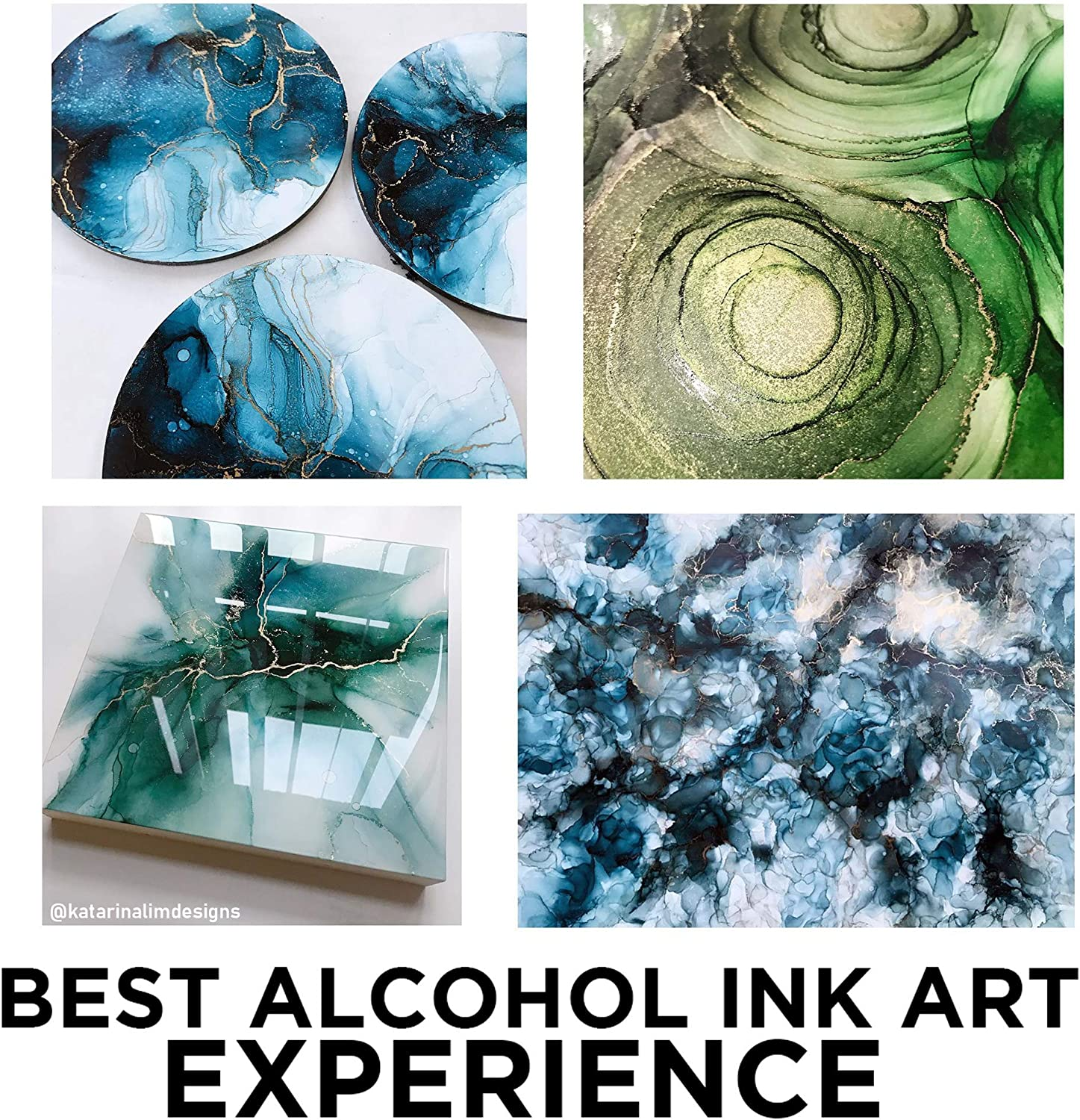 NARA&reg; Paper for Alcohol Ink Art Painting | Watercolor Paper | 12 Inches X 12 Inches (12&rdquo;X12&rdquo;) | 275 Microns/200 GSM | Medium Paper | 10 Sheets | 100% Stain-Free image number 4