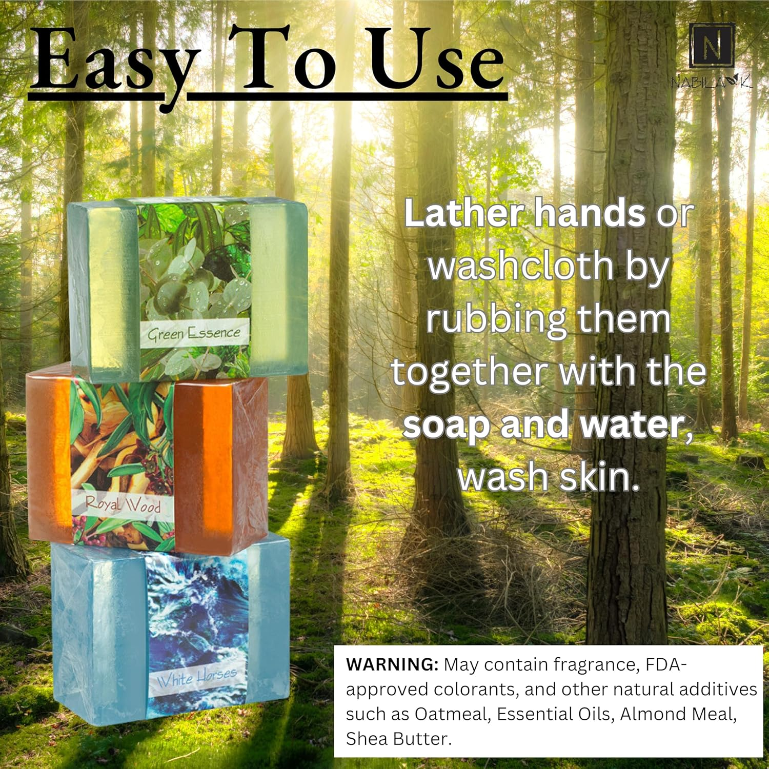 Glycerin Soap Sets by Nabila K (Glycerin Soaps Set 1: Green Essence, Royal Wood, White Horses) image number 5