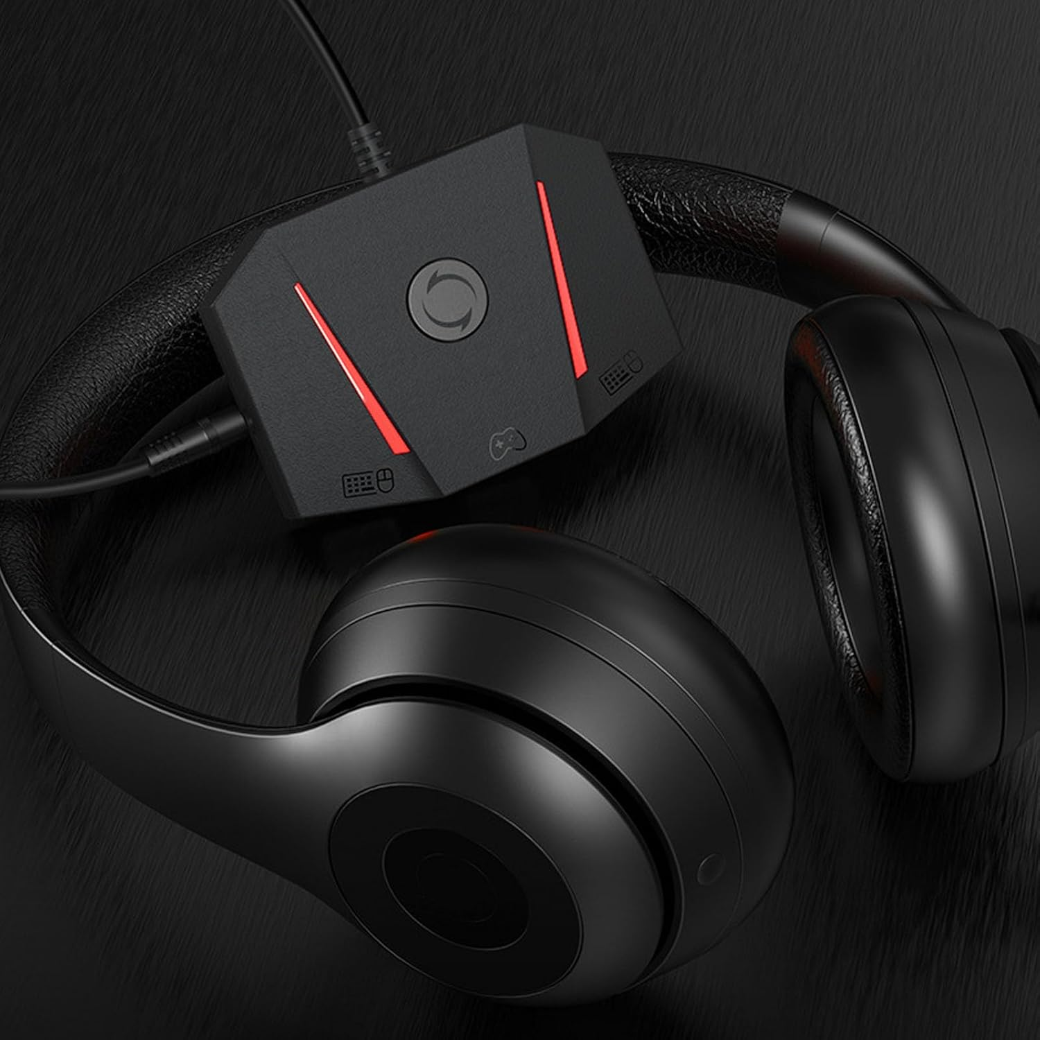 Gaming Keyboard Mouse Adapter for X/S, for , APP Control Gaming Mouse Keyboard Adapter with RGB Light & 3.5Mm Sound Jack image number 2