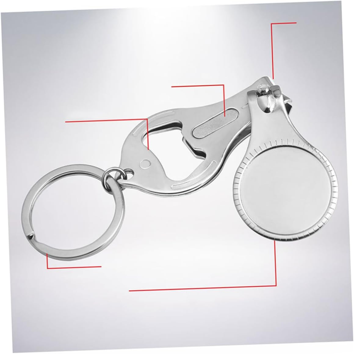 Healeved Multifunctional Nail Scissors Bottle Opener Pedicure Tools Fingernail Toenail Clipper Manicure Accessories image number 4