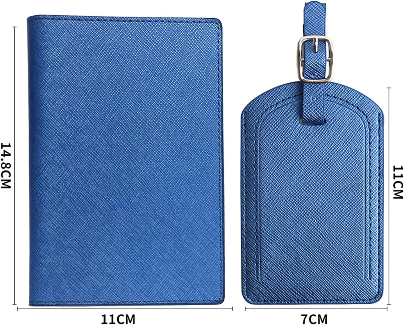 Passport Holder, PU Leather RFID Blocking Passport Wallet with Holder and Zipper Pocket, Travel Accessories for Women & Men Brown