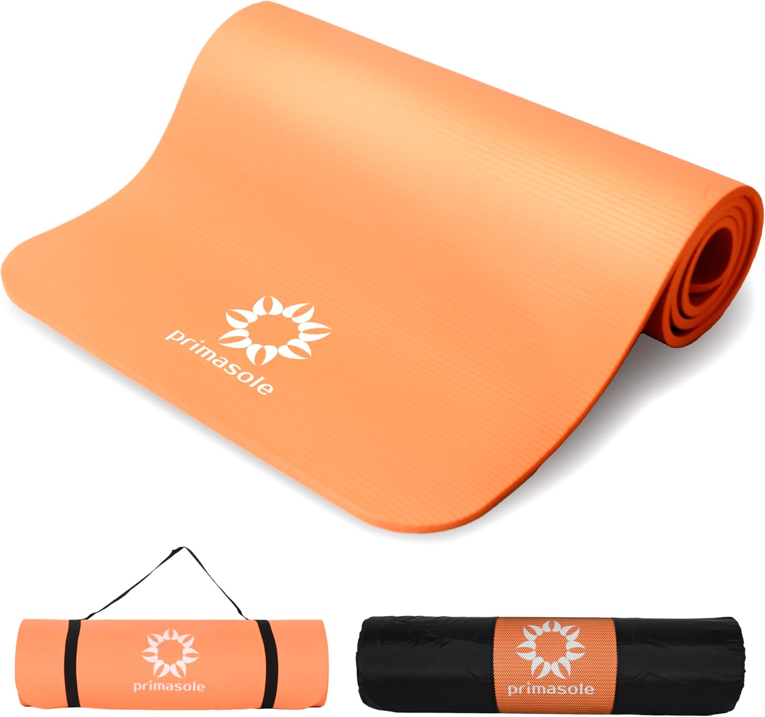 Primasole 1/2 Thick Exercise Mat with Carry Strap & Case Mat for Yoga Pilates Fitness at Home and Gym 72" L X 24" W