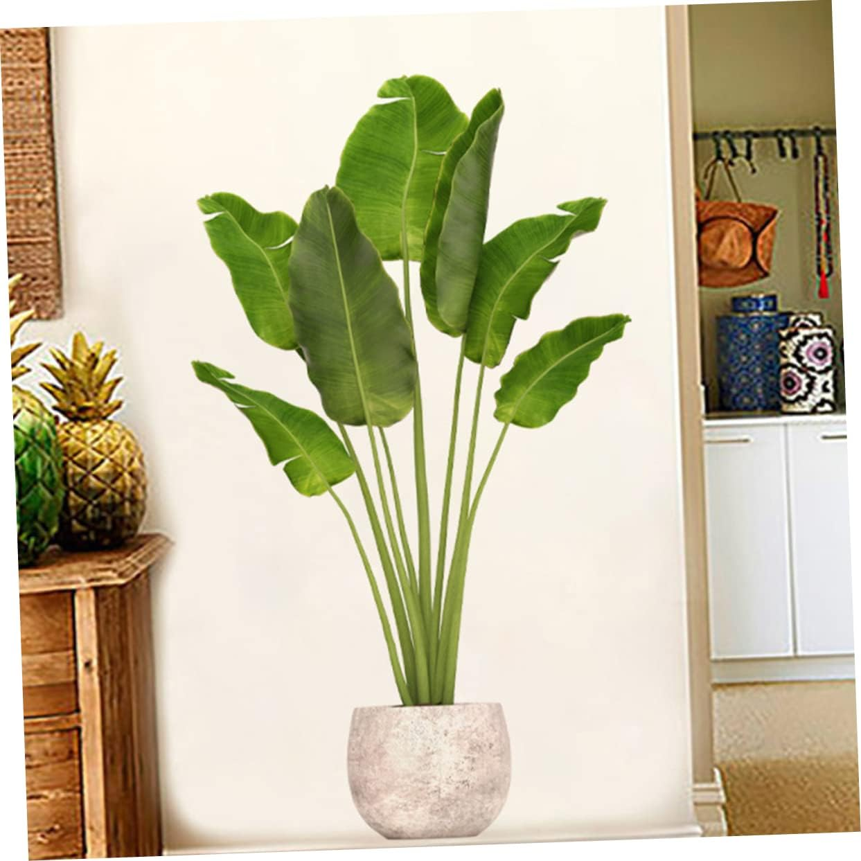 HAKIDZEL Potted Plant Wall Sticker for Boy Girl Decorative Wall Decal with Greenery Design Easy to Apply and Remove for Living and Bedroom Decor image number 6