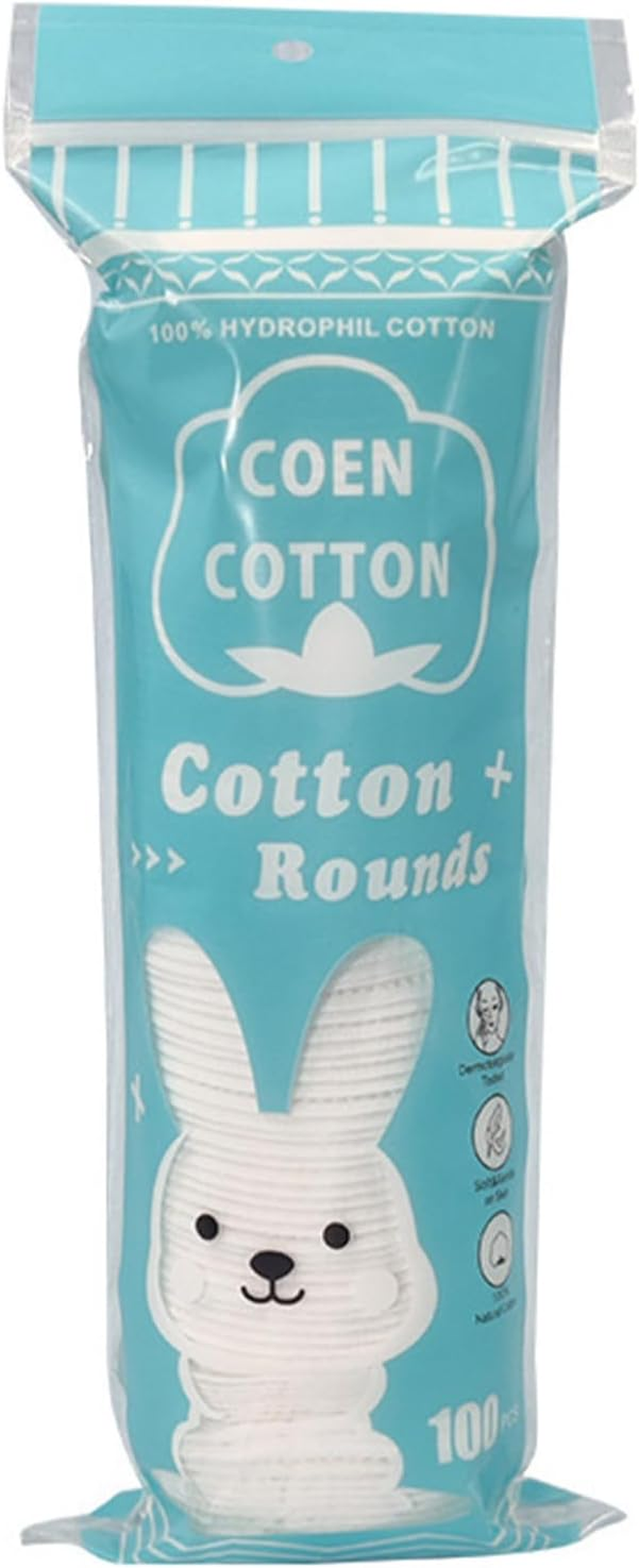 Aislor 100 Pieces Thickened Reusable Cotton Pads for Sensitive Skin Ideal for Cleansing Toner and Nail Care Blue One Size image number 3