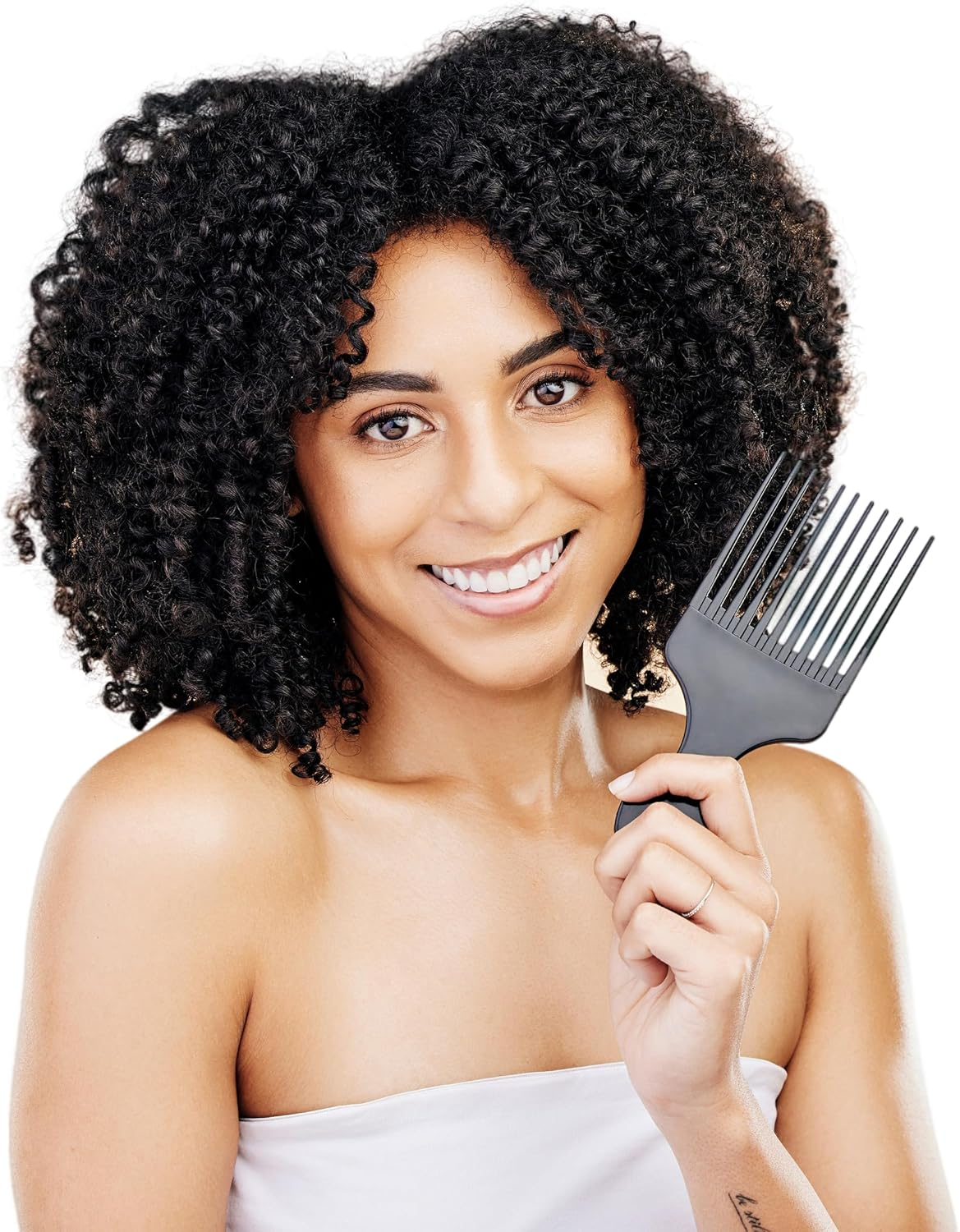 6 Elite HAIR COMB Set -Detangling COMB, TEASING Comb, Afro COMB, Fine Tooth, Wide Tooth COMB Afro 3A to 4C, Straight, Curly, Frizzy or Kinky Hair, Wet or Dry (6PC Styling Set) image number 2