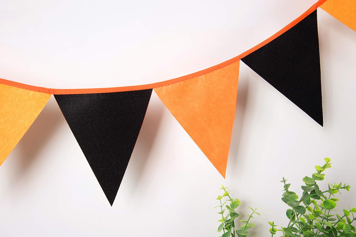 LOVENJOY Felt Black and Orange Halloween Burlap Banner | Halloween Party Decorations Supplies image number 6