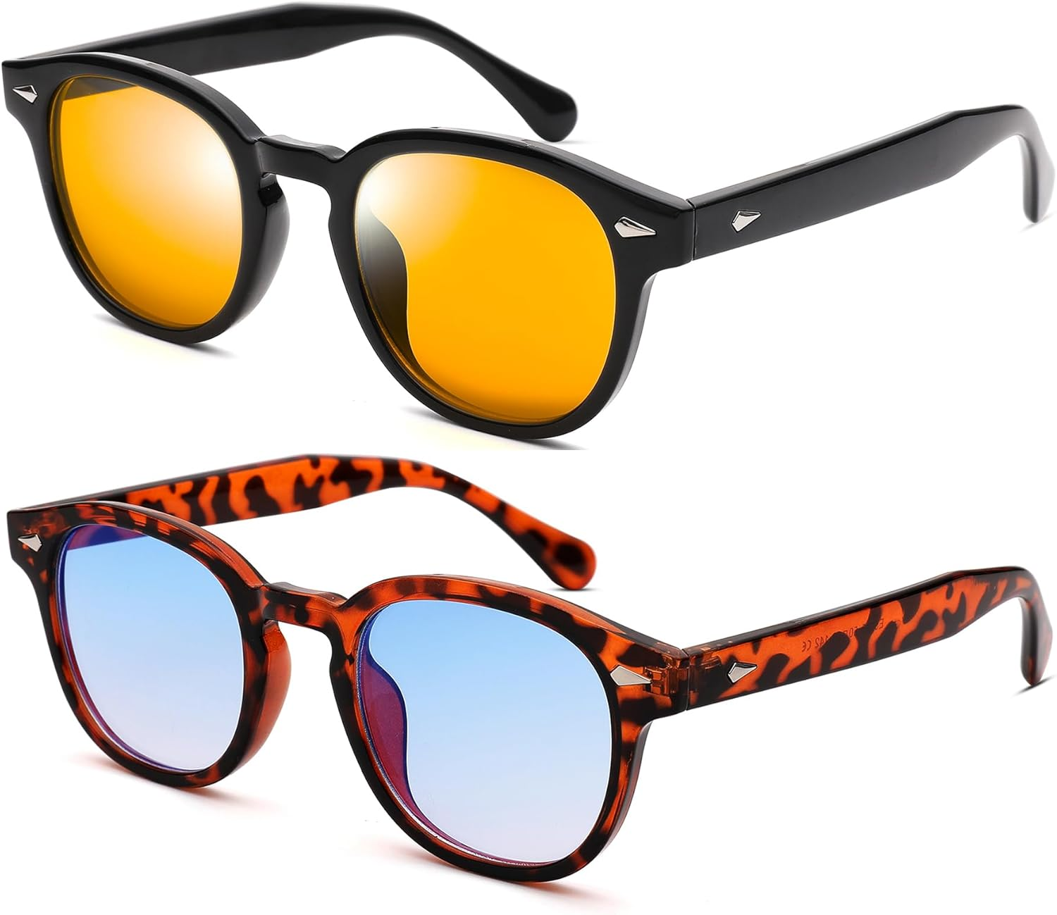 GLARDEFE Retro round Sunglasses for Men Women - Vintage Circle Tinted Sun Glasses