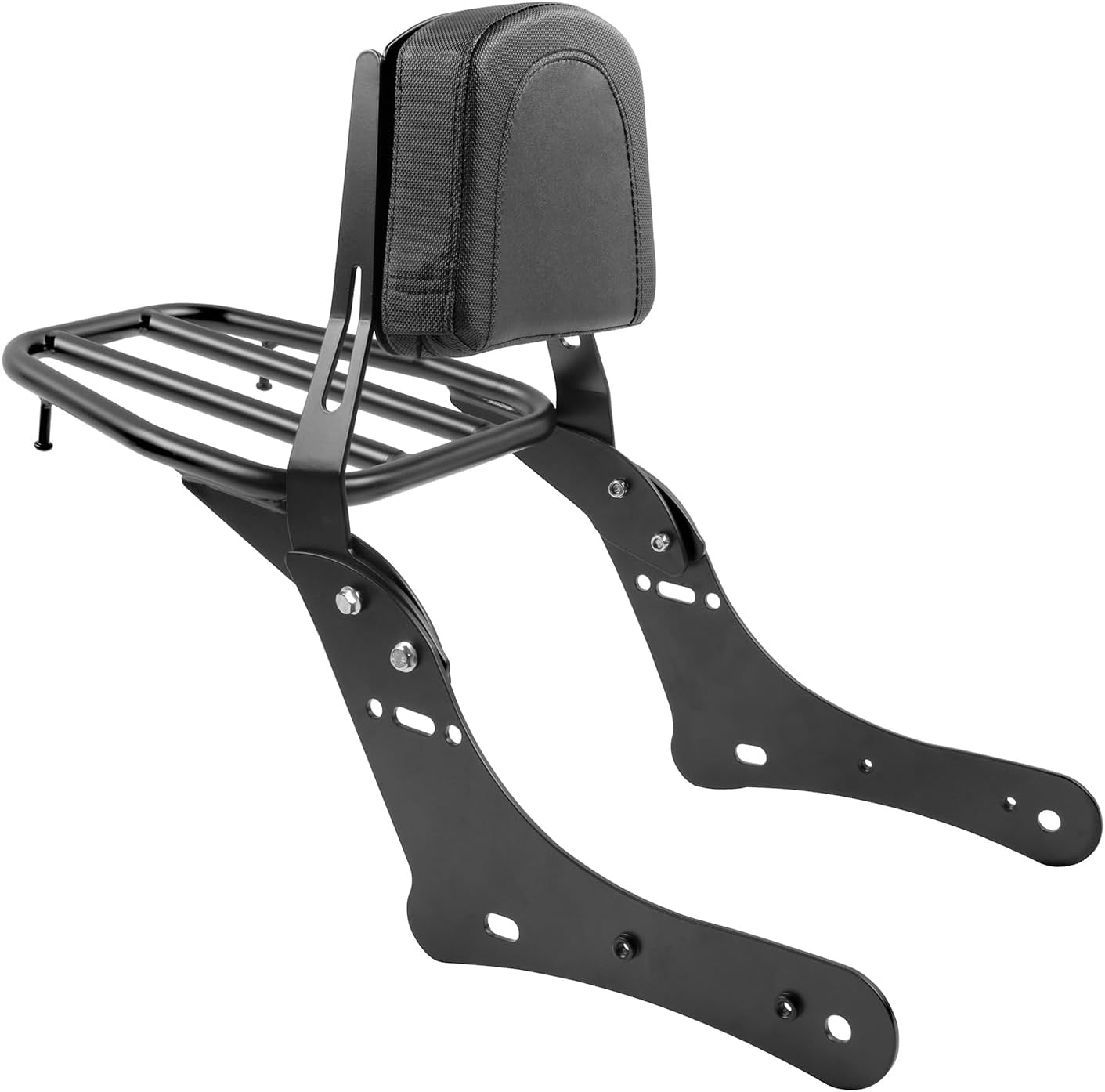 Lorababer Motorcycle Detachable Backrest Luggage Rack Black Sissy Bar Rear Passenger Backrest Cushion Pad for K-Awasaki Vulcan S 650 VN650 EN650 2015 2016 2017 2018 2019 2020 2021 2022 image number 5