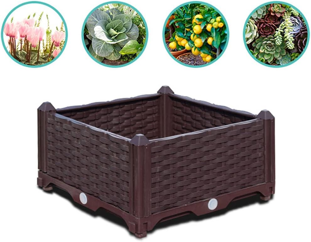 SOGA 120Cm Raised Planter Box Vegetable Herb Flower Outdoor Plastic Plants Garden Bed with Legs image number 2