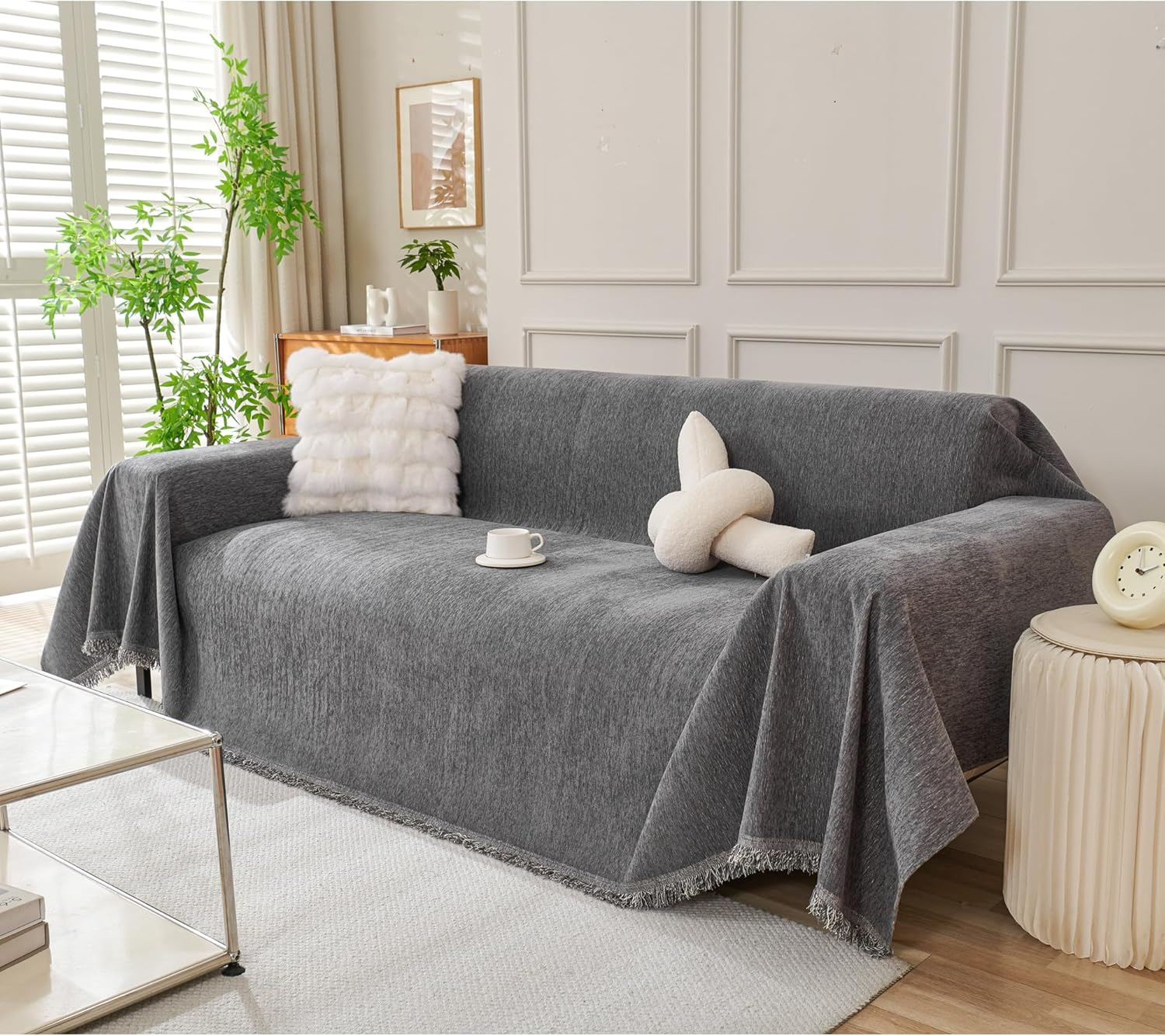 Colidcolor Sofa Cover for Sectional Couch,Sofa Towel Cover for Couches Living Room Furniture Protector (Xxl-180Cm*380Cm) image number 6